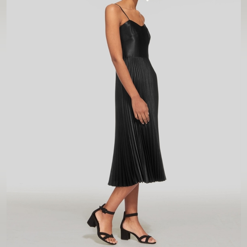 Satin pleated dress